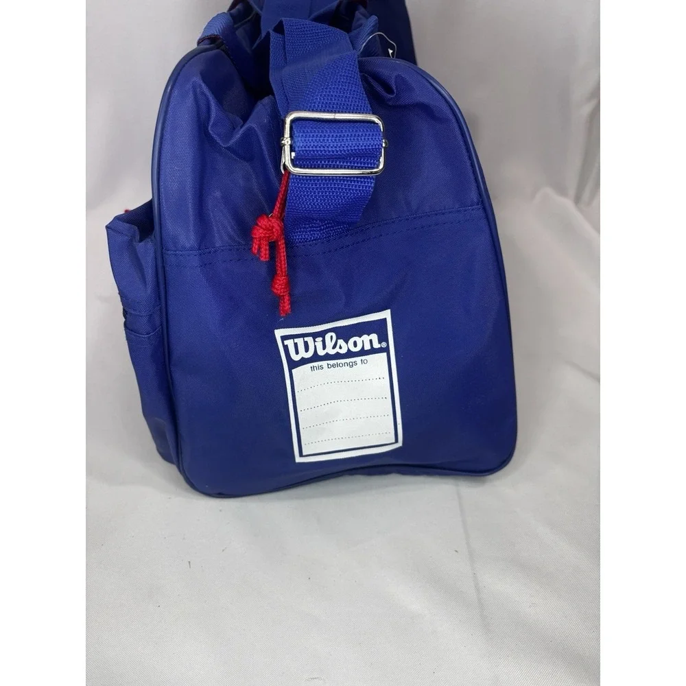 Wilson Vintage Duffle Bag Sports Gear Blue W/Original Tags- Multi Compartments